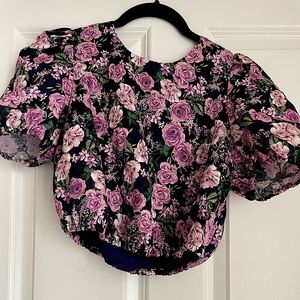 CAMI NYC Flor Crop Top Mulberry Rose size XS